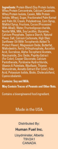Ingredients List. High Peak Nutrition Canada