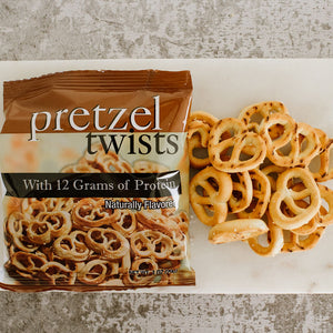 Dig into naturally flavoured pretzel twists with 12g of protein. Savoury protein snacks available at High Peak Nutrition Canada.